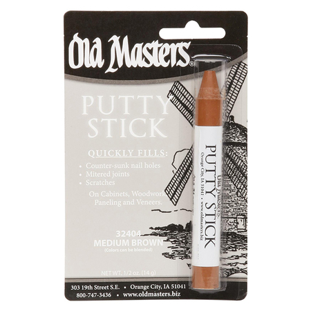 OLD MASTERS 14 gm Medium Brown Perfect Match Putty Stick 32404
